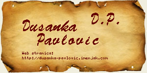 Dušanka Pavlović vizit kartica